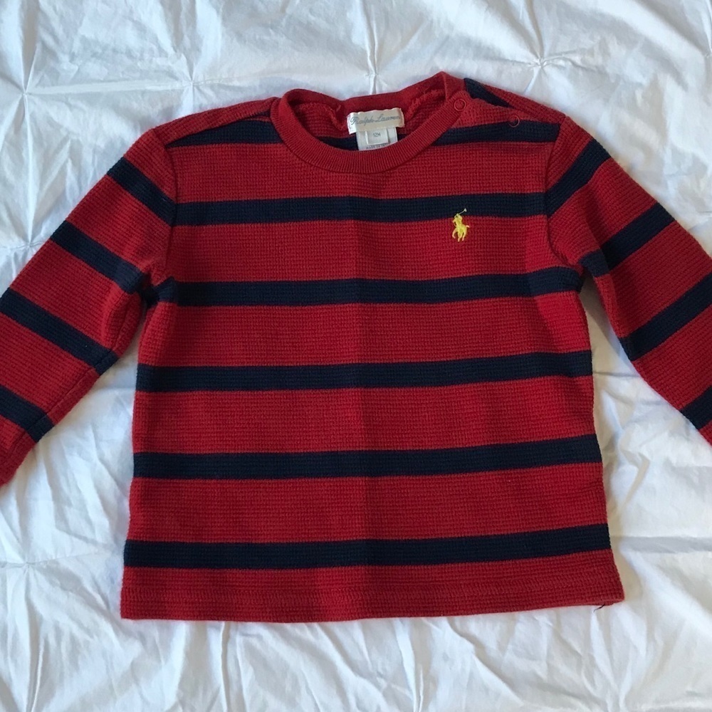 Polo thermal knit long sleeve shirt